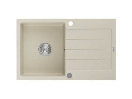 Mexen Bruno drez granitový 1-komorový s odkvapkávačom 795 x 495 mm, béžový - 6513791010-69