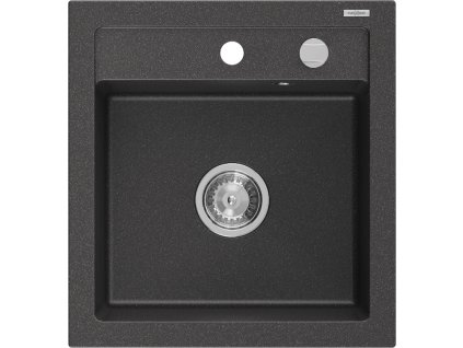 Mexen Vito drez granitový 1-komorový 520 x 490 mm, čierny škvrnitý - 6503521000-76