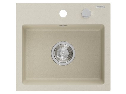Mexen Milo drez granitový 1-komorový 435 x 410 mm, béžový - 6505441000-69