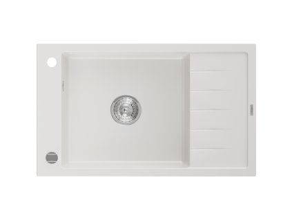 Mexen Elias drez granitový 1-komorový s krátkym odkvapkávačom 795 x 480 mm, biely - 6511791005-20