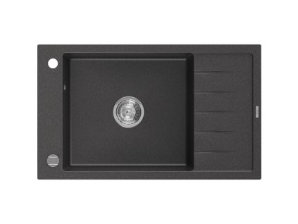 Mexen Elias drez granitový 1-komorový s krátkym odkvapkávačom 795 x 480 mm, čierny škvrnitý - 6511791005-76
