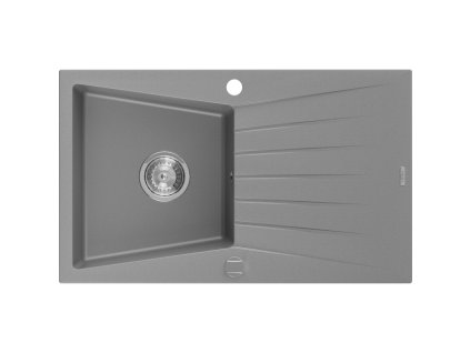 Mexen Cesar drez granitový 1-komorový s odkvapkávačom 775 x 470 mm, šedý - 6514771010-71