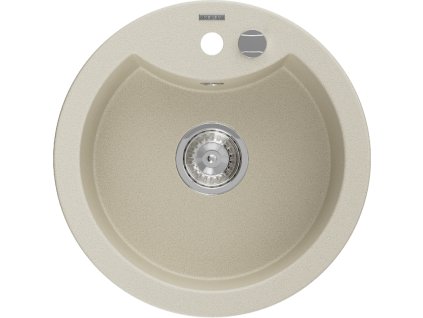 Mexen Diego drez granitový 1-komorový 488 x 480 mm, béžový - 6512481000-69