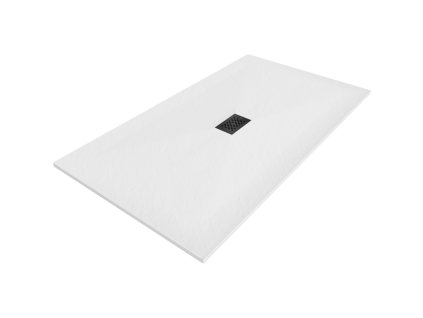 Mexen Hugo obdĺžniková sprchová vanička SMC 170 x 100 cm, biela, čierna mriežka - 42101017-B