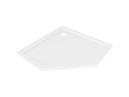 Mexen Flow päťuholníková sprchová vanička slim 80 x 80 cm, biely lesk - 46P108080