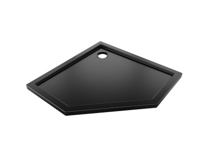 Mexen Flow päťuholníková úzka sprchová vanička 90 x 90 cm, matná čierna - 46P709090