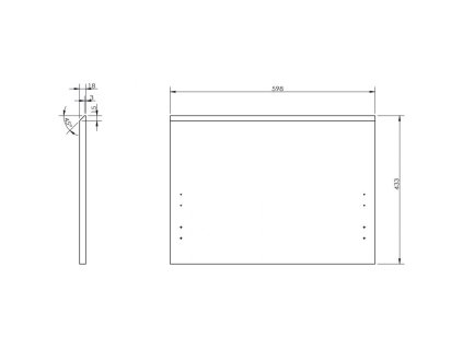 Mexen Orio čelo pre skrinku do kúpeľne 60 x 43,5 cm, biely lesk - 91A10-0600-470-1-00