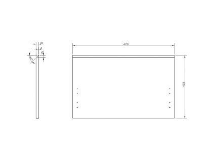 Mexen Orio čelo pre korpus kúpeľňovej skrinky 70 x 43,5 cm, biely mat - 91A10-0700-470-1-01