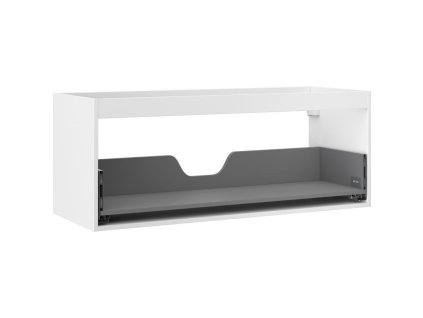 Mexen Box-A podomietková skrinka 120 cm, 1 zásuvka, biela matná - 91AX0-1200-470-1-01