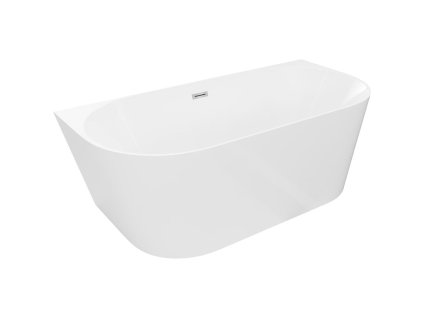 Mexen Oval Slim nástenná voľne stojaca vaňa 170 x 80 cm, biela, prepad chróm - 52661708000-01