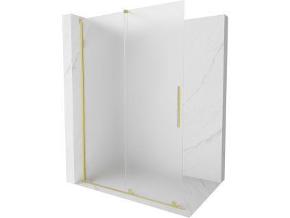 Mexen Velar sprchová stena 130 x 200 cm, matná 8 mm, brúsené zlato - 871-130-000-33-55