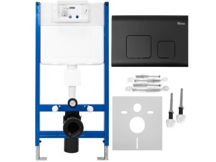 Podomietkový WC systém + tlačidlá - F čierny