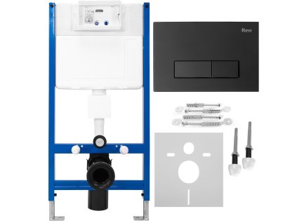 Podomietkový WC systém + tlačidlá - H čierny