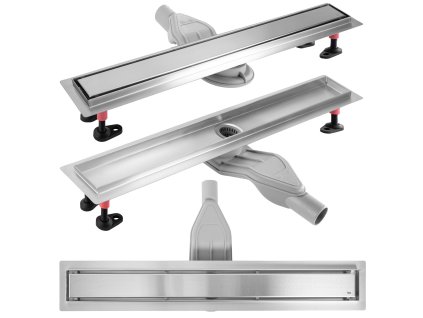 Rea Neox Superflow sprchový žľab 60 cm, brúsená oceľ, REA-G2705