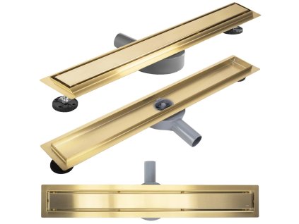 Rea Neox Pro sprchový žľab 70 cm, zlatá brúsená, REA-G2702