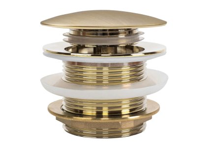 Univerzálny vaňový výpust REA Click-clack Brush Gold