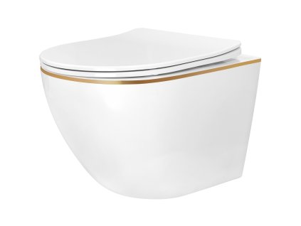 Závesné WC Rea Carlo Mini Tornado NF GOLD EDGE