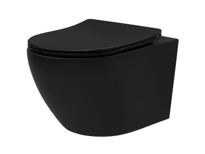 Závesné WC Rea Carlo Mini Tornado NF BLACK MATT
