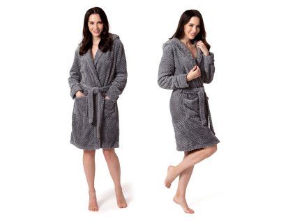 Dámsky župan DIAMOND sivý S/M