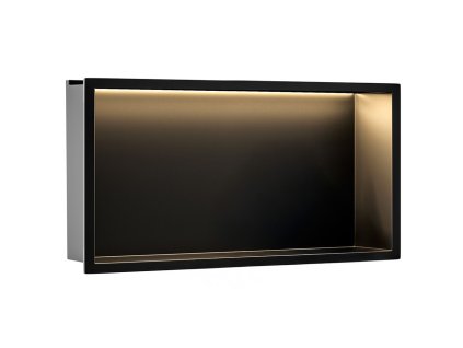 VSTAVANÁ KÚPEĽŇOVÁ POLICA LED 30x60 black