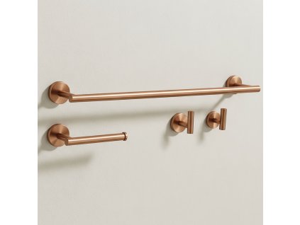 Sada kúpeľňových doplnkov  Ari Brush Copper 4 kusy
