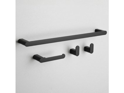 Sada kúpeľňových doplnkov Mati Black 4 kusy