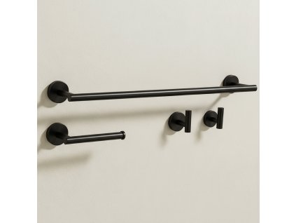 Sada kúpeľňových doplnkov Ari Black 4 kusy