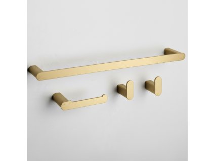 Sada kúpeľňových doplnkov Mati Brush Gold 4 kusy