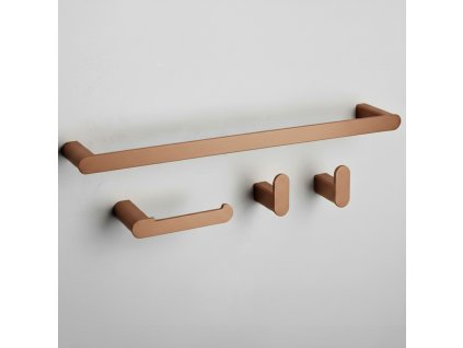 Sada kúpeľňových doplnkov Mati Brush Copper 4 kusy