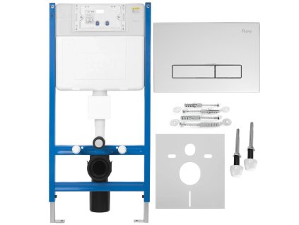 Podomietkový WC systém K011A-Q + tlačidlá HD Chrome
