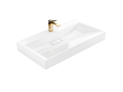 Umyvadlo REA GOYA na desku 100 CM - konglomerát