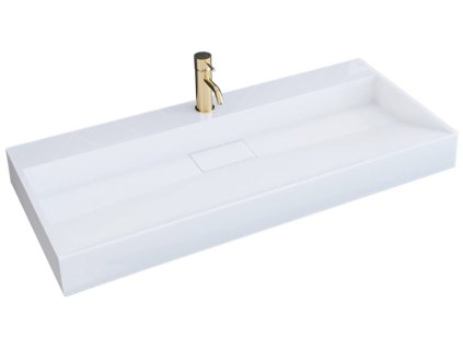 Umyvadlo REA GOYA na desku 100 CM - konglomerát