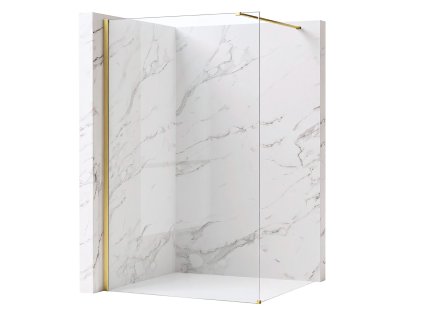 Sprchová zástena Rea Flexi Transparent / Brush Gold 110