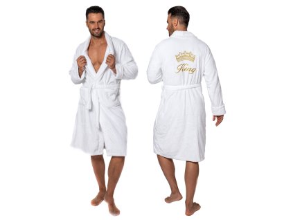 Župan MEN King White collar L/XL