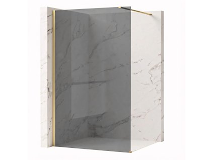 Sprchová zástena Rea Flexi Grey / Brush Gold 130