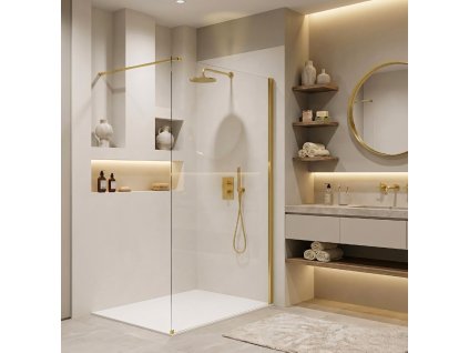 Sprchová zástena Rea Flexi Transparent / Gold 100