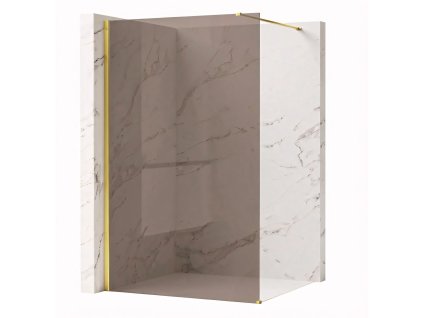 Sprchová zástena Rea Flexi Brown/ Gold 140