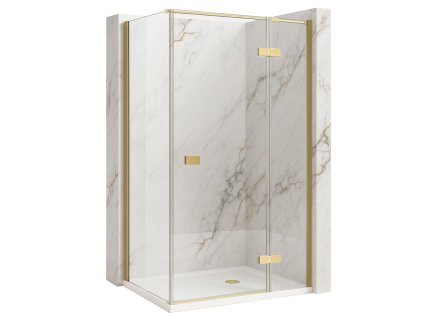Sprchovací kút Rea Atlas 120x100 Brush Gold