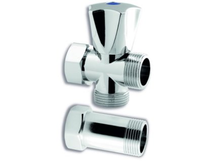 Rohový ventil práčkový 3/4"x3/4"x3/4" chróm