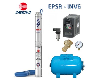 Čerpadlo 4" do vrtu Set 4SR 4/12S/3x230V/50m kabel /EPSR, 5,6A/1,1kW  4x vodič