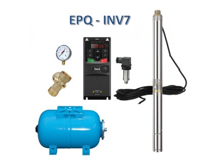 Čerpadlo 4" do vrtu Set QUATRO 3/1,1 400V/20m/ EPQ 97l,120m, SD10, 4x vodič