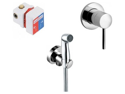 KLUDI batéria bidetová, podomietková so spŕškou, chróm