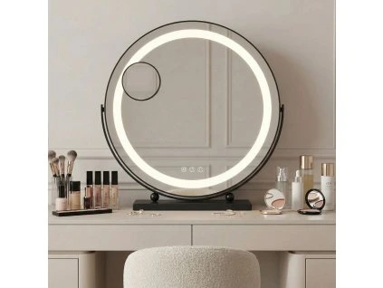 Zrkadlo LED MAKE-UP Black 40 cm