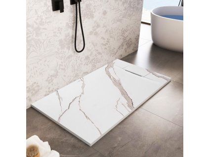Sprchová vanička Bazalt CARRARA WHITE 90x120
