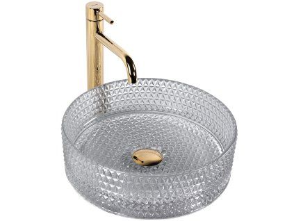 Umývadlo na dosku REA CRISTAL Light Grey