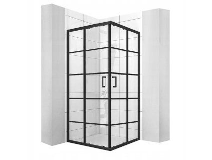 Sprchový kút calani BLACK DELTA 90x90