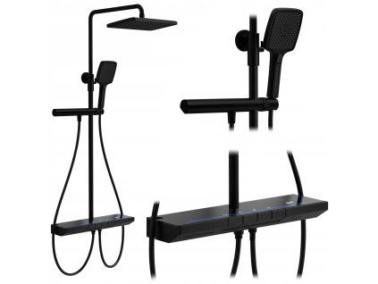 Sprchový set cu termostat REA Pedro Black