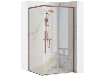 Sprchovací kút REA SOLAR - Copper Brush 90x90