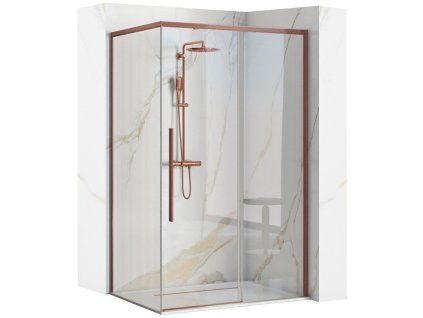 Sprchovací kút REA SOLAR - Copper Brush 100x80