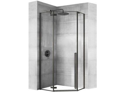 Sprchovací kút DIAMOND BLACK MAT 80x80